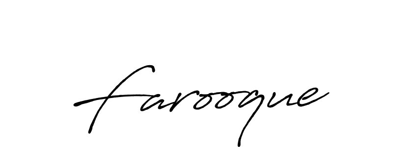 Create a beautiful signature design for name Farooque. With this signature (Antro_Vectra_Bolder) fonts, you can make a handwritten signature for free. Farooque signature style 7 images and pictures png