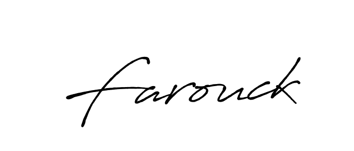 Farouck stylish signature style. Best Handwritten Sign (Antro_Vectra_Bolder) for my name. Handwritten Signature Collection Ideas for my name Farouck. Farouck signature style 7 images and pictures png
