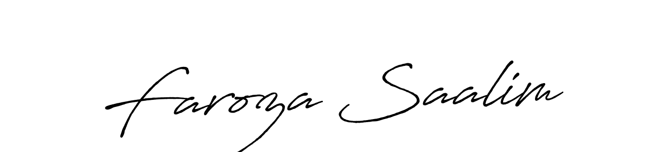 Similarly Antro_Vectra_Bolder is the best handwritten signature design. Signature creator online .You can use it as an online autograph creator for name Faroza Saalim. Faroza Saalim signature style 7 images and pictures png