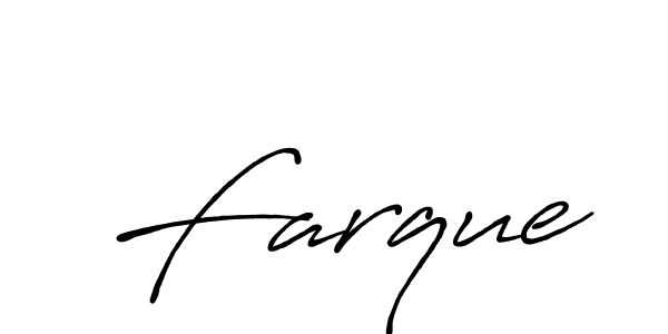 Make a beautiful signature design for name Farque. With this signature (Antro_Vectra_Bolder) style, you can create a handwritten signature for free. Farque signature style 7 images and pictures png
