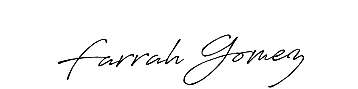 Also You can easily find your signature by using the search form. We will create Farrah Gomez name handwritten signature images for you free of cost using Antro_Vectra_Bolder sign style. Farrah Gomez signature style 7 images and pictures png