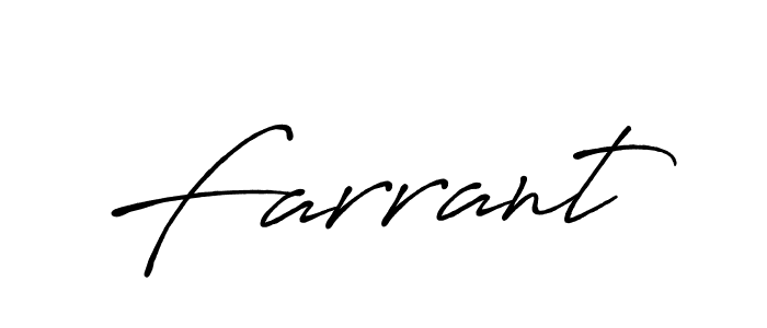 Make a beautiful signature design for name Farrant. With this signature (Antro_Vectra_Bolder) style, you can create a handwritten signature for free. Farrant signature style 7 images and pictures png