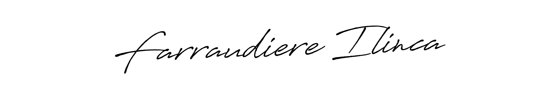 Also we have Farraudiere Ilinca name is the best signature style. Create professional handwritten signature collection using Antro_Vectra_Bolder autograph style. Farraudiere Ilinca signature style 7 images and pictures png