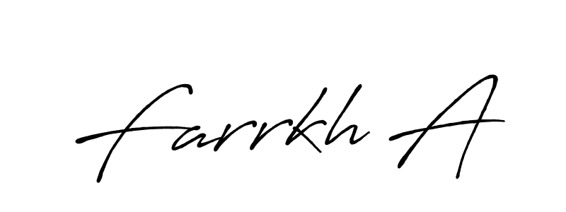 Design your own signature with our free online signature maker. With this signature software, you can create a handwritten (Antro_Vectra_Bolder) signature for name Farrkh A. Farrkh A signature style 7 images and pictures png