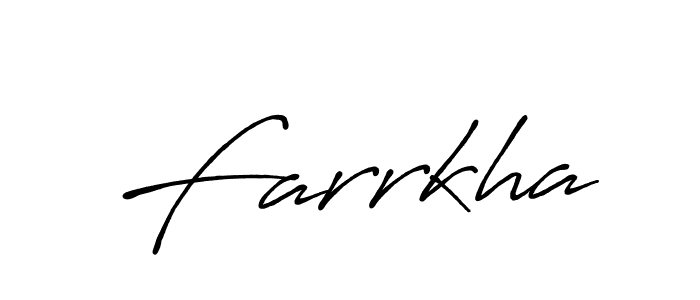 Make a beautiful signature design for name Farrkha. With this signature (Antro_Vectra_Bolder) style, you can create a handwritten signature for free. Farrkha signature style 7 images and pictures png