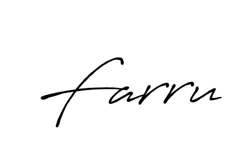 Farru stylish signature style. Best Handwritten Sign (Antro_Vectra_Bolder) for my name. Handwritten Signature Collection Ideas for my name Farru. Farru signature style 7 images and pictures png