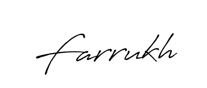 Create a beautiful signature design for name Farrukh. With this signature (Antro_Vectra_Bolder) fonts, you can make a handwritten signature for free. Farrukh signature style 7 images and pictures png