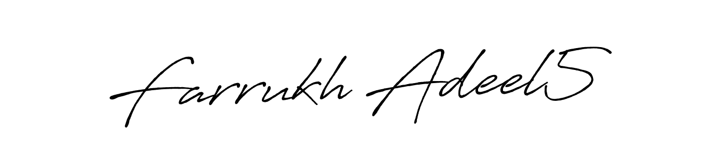 Also You can easily find your signature by using the search form. We will create Farrukh Adeel5 name handwritten signature images for you free of cost using Antro_Vectra_Bolder sign style. Farrukh Adeel5 signature style 7 images and pictures png