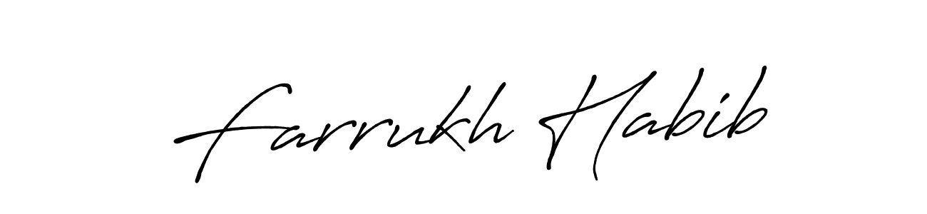 How to make Farrukh Habib signature? Antro_Vectra_Bolder is a professional autograph style. Create handwritten signature for Farrukh Habib name. Farrukh Habib signature style 7 images and pictures png