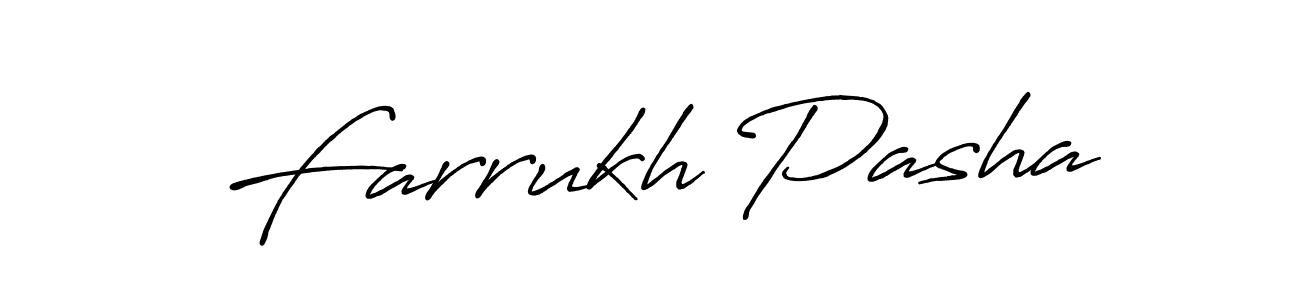 Design your own signature with our free online signature maker. With this signature software, you can create a handwritten (Antro_Vectra_Bolder) signature for name Farrukh Pasha. Farrukh Pasha signature style 7 images and pictures png