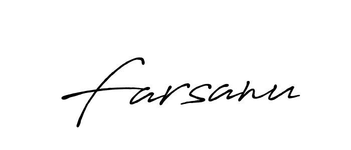 Use a signature maker to create a handwritten signature online. With this signature software, you can design (Antro_Vectra_Bolder) your own signature for name Farsanu. Farsanu signature style 7 images and pictures png
