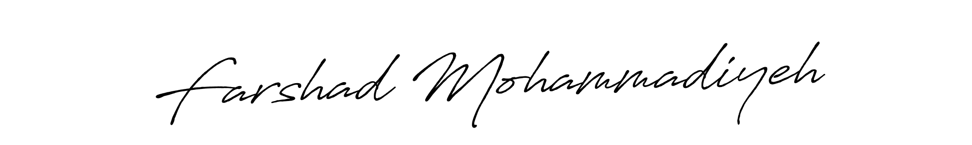 Create a beautiful signature design for name Farshad Mohammadiyeh. With this signature (Antro_Vectra_Bolder) fonts, you can make a handwritten signature for free. Farshad Mohammadiyeh signature style 7 images and pictures png