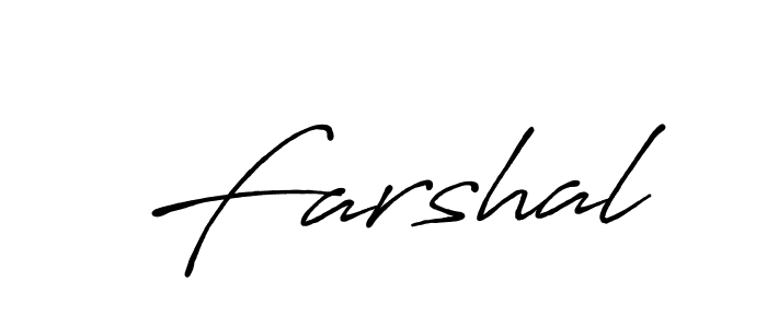 Farshal stylish signature style. Best Handwritten Sign (Antro_Vectra_Bolder) for my name. Handwritten Signature Collection Ideas for my name Farshal. Farshal signature style 7 images and pictures png
