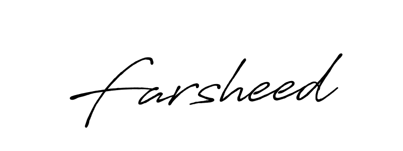 Make a beautiful signature design for name Farsheed. With this signature (Antro_Vectra_Bolder) style, you can create a handwritten signature for free. Farsheed signature style 7 images and pictures png