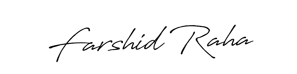 Make a beautiful signature design for name Farshid Raha. Use this online signature maker to create a handwritten signature for free. Farshid Raha signature style 7 images and pictures png