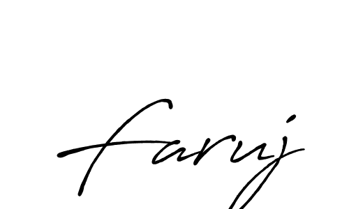 Create a beautiful signature design for name Faruj. With this signature (Antro_Vectra_Bolder) fonts, you can make a handwritten signature for free. Faruj signature style 7 images and pictures png