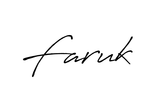 Use a signature maker to create a handwritten signature online. With this signature software, you can design (Antro_Vectra_Bolder) your own signature for name Faruk. Faruk signature style 7 images and pictures png