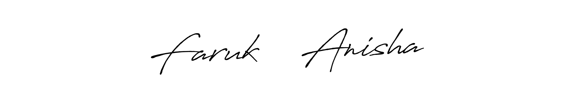 Design your own signature with our free online signature maker. With this signature software, you can create a handwritten (Antro_Vectra_Bolder) signature for name Faruk ❤️ Anisha. Faruk ❤️ Anisha signature style 7 images and pictures png