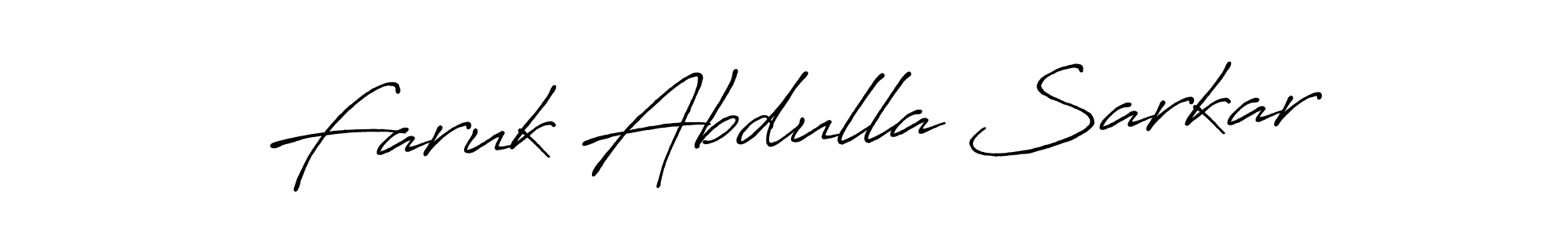 Use a signature maker to create a handwritten signature online. With this signature software, you can design (Antro_Vectra_Bolder) your own signature for name Faruk Abdulla Sarkar. Faruk Abdulla Sarkar signature style 7 images and pictures png