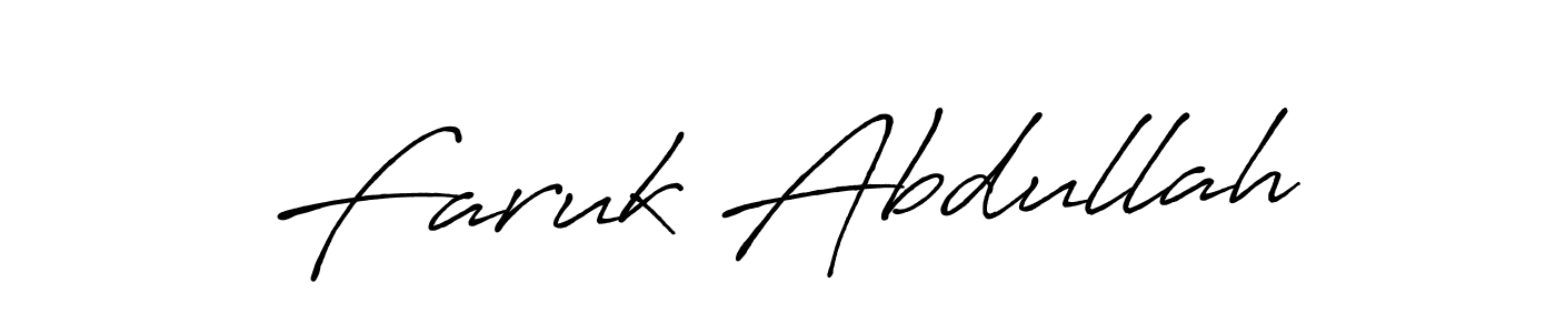 Design your own signature with our free online signature maker. With this signature software, you can create a handwritten (Antro_Vectra_Bolder) signature for name Faruk Abdullah. Faruk Abdullah signature style 7 images and pictures png
