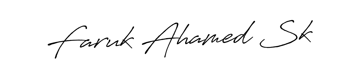 Make a short Faruk Ahamed Sk signature style. Manage your documents anywhere anytime using Antro_Vectra_Bolder. Create and add eSignatures, submit forms, share and send files easily. Faruk Ahamed Sk signature style 7 images and pictures png