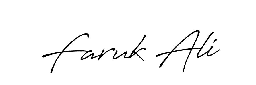 Make a beautiful signature design for name Faruk Ali. With this signature (Antro_Vectra_Bolder) style, you can create a handwritten signature for free. Faruk Ali signature style 7 images and pictures png