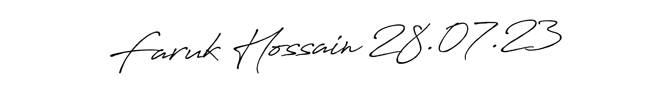 This is the best signature style for the Faruk Hossain 28.07.23 name. Also you like these signature font (Antro_Vectra_Bolder). Mix name signature. Faruk Hossain 28.07.23 signature style 7 images and pictures png