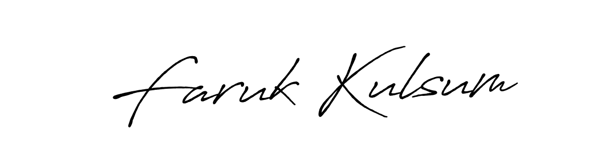 Design your own signature with our free online signature maker. With this signature software, you can create a handwritten (Antro_Vectra_Bolder) signature for name Faruk Kulsum. Faruk Kulsum signature style 7 images and pictures png