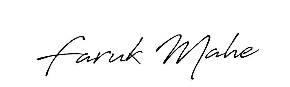 Faruk Mahe stylish signature style. Best Handwritten Sign (Antro_Vectra_Bolder) for my name. Handwritten Signature Collection Ideas for my name Faruk Mahe. Faruk Mahe signature style 7 images and pictures png