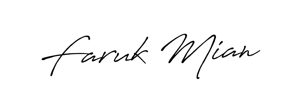 How to make Faruk Mian name signature. Use Antro_Vectra_Bolder style for creating short signs online. This is the latest handwritten sign. Faruk Mian signature style 7 images and pictures png