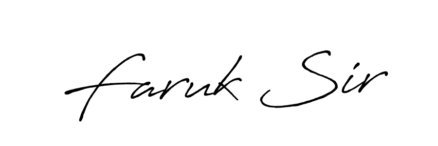 Also we have Faruk Sir name is the best signature style. Create professional handwritten signature collection using Antro_Vectra_Bolder autograph style. Faruk Sir signature style 7 images and pictures png