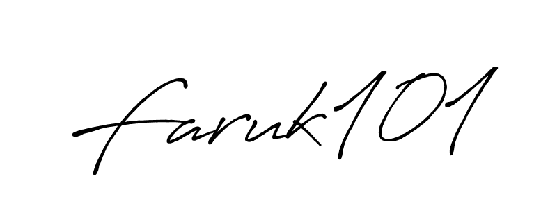 Faruk101 stylish signature style. Best Handwritten Sign (Antro_Vectra_Bolder) for my name. Handwritten Signature Collection Ideas for my name Faruk101. Faruk101 signature style 7 images and pictures png