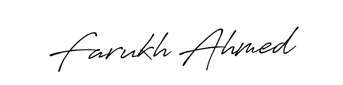 Also You can easily find your signature by using the search form. We will create Farukh Ahmed name handwritten signature images for you free of cost using Antro_Vectra_Bolder sign style. Farukh Ahmed signature style 7 images and pictures png