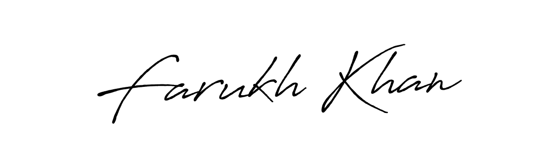 How to make Farukh Khan name signature. Use Antro_Vectra_Bolder style for creating short signs online. This is the latest handwritten sign. Farukh Khan signature style 7 images and pictures png