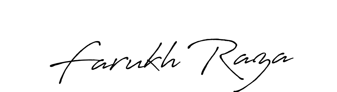 Design your own signature with our free online signature maker. With this signature software, you can create a handwritten (Antro_Vectra_Bolder) signature for name Farukh Raza. Farukh Raza signature style 7 images and pictures png