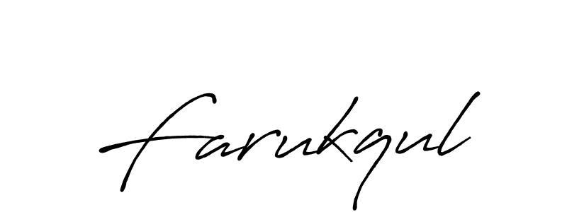 Make a beautiful signature design for name Farukqul. With this signature (Antro_Vectra_Bolder) style, you can create a handwritten signature for free. Farukqul signature style 7 images and pictures png