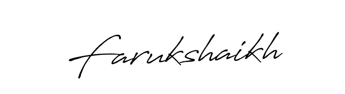 Use a signature maker to create a handwritten signature online. With this signature software, you can design (Antro_Vectra_Bolder) your own signature for name Farukshaikh. Farukshaikh signature style 7 images and pictures png