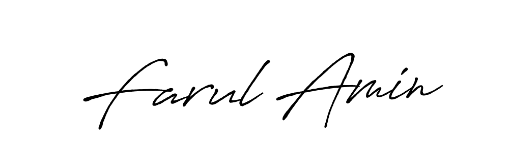 Farul Amin stylish signature style. Best Handwritten Sign (Antro_Vectra_Bolder) for my name. Handwritten Signature Collection Ideas for my name Farul Amin. Farul Amin signature style 7 images and pictures png
