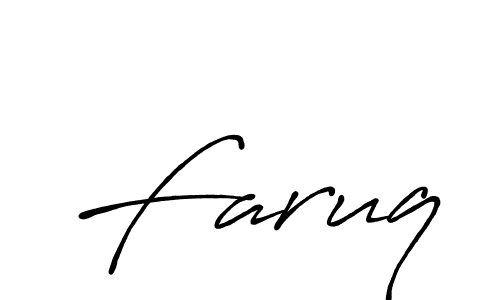 Also we have Faruq name is the best signature style. Create professional handwritten signature collection using Antro_Vectra_Bolder autograph style. Faruq signature style 7 images and pictures png