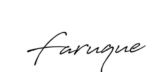 Make a beautiful signature design for name Faruque. With this signature (Antro_Vectra_Bolder) style, you can create a handwritten signature for free. Faruque signature style 7 images and pictures png