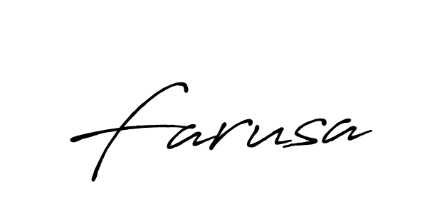 Create a beautiful signature design for name Farusa. With this signature (Antro_Vectra_Bolder) fonts, you can make a handwritten signature for free. Farusa signature style 7 images and pictures png