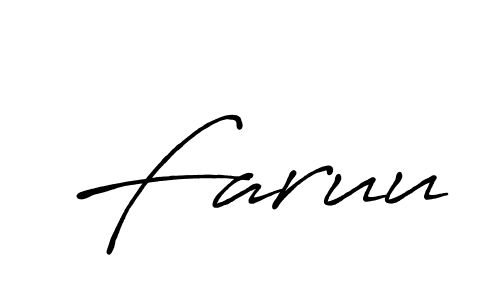 Design your own signature with our free online signature maker. With this signature software, you can create a handwritten (Antro_Vectra_Bolder) signature for name Faruu. Faruu signature style 7 images and pictures png