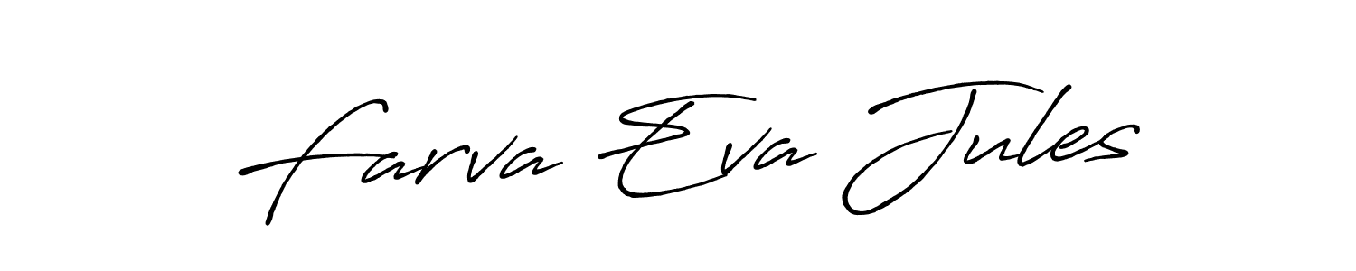 Also we have Farva Eva Jules name is the best signature style. Create professional handwritten signature collection using Antro_Vectra_Bolder autograph style. Farva Eva Jules signature style 7 images and pictures png