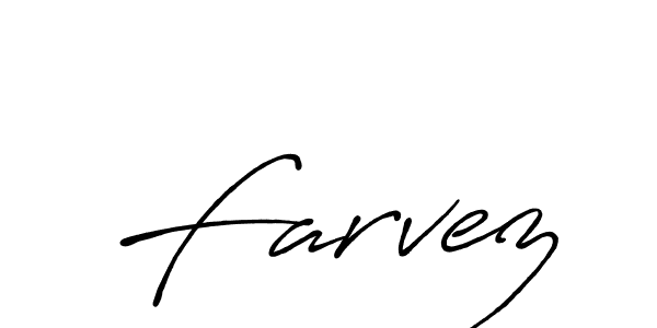 if you are searching for the best signature style for your name Farvez. so please give up your signature search. here we have designed multiple signature styles  using Antro_Vectra_Bolder. Farvez signature style 7 images and pictures png
