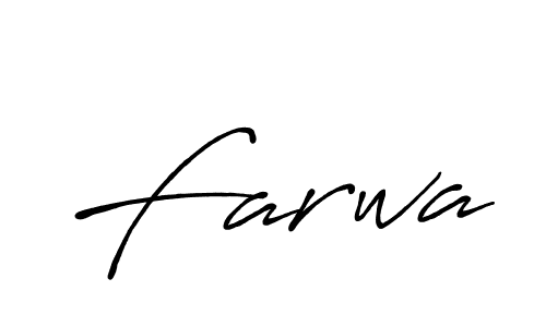 Also we have Farwa name is the best signature style. Create professional handwritten signature collection using Antro_Vectra_Bolder autograph style. Farwa signature style 7 images and pictures png