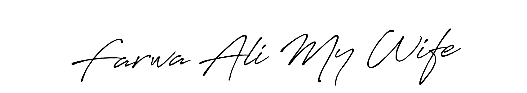 How to make Farwa Ali My Wife signature? Antro_Vectra_Bolder is a professional autograph style. Create handwritten signature for Farwa Ali My Wife name. Farwa Ali My Wife signature style 7 images and pictures png