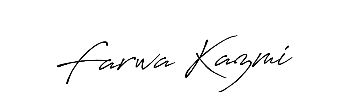 How to make Farwa Kazmi signature? Antro_Vectra_Bolder is a professional autograph style. Create handwritten signature for Farwa Kazmi name. Farwa Kazmi signature style 7 images and pictures png