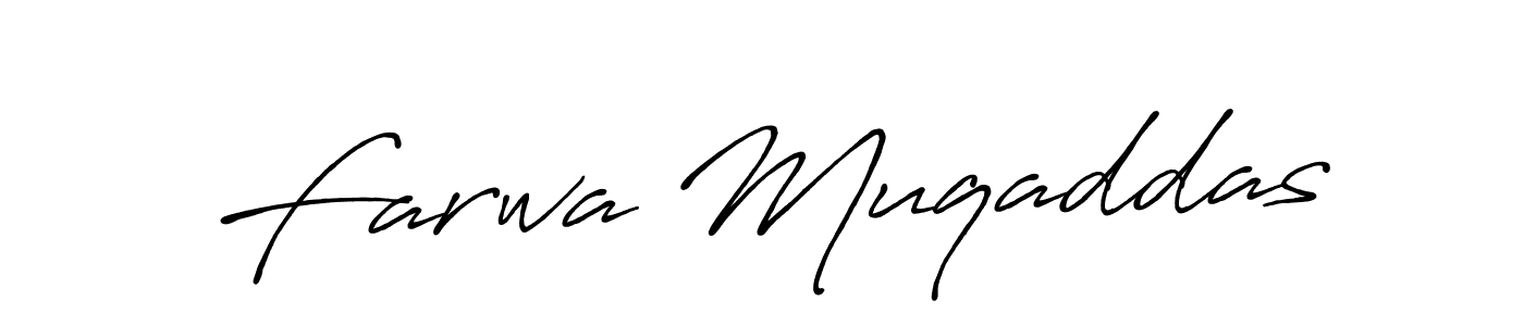 See photos of Farwa Muqaddas official signature by Spectra . Check more albums & portfolios. Read reviews & check more about Antro_Vectra_Bolder font. Farwa Muqaddas signature style 7 images and pictures png