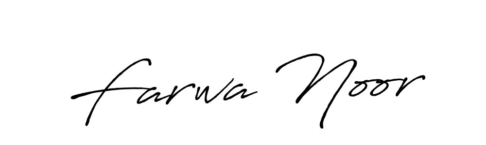 Antro_Vectra_Bolder is a professional signature style that is perfect for those who want to add a touch of class to their signature. It is also a great choice for those who want to make their signature more unique. Get Farwa Noor name to fancy signature for free. Farwa Noor signature style 7 images and pictures png