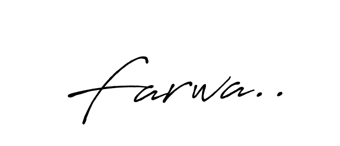 Use a signature maker to create a handwritten signature online. With this signature software, you can design (Antro_Vectra_Bolder) your own signature for name Farwa... Farwa.. signature style 7 images and pictures png